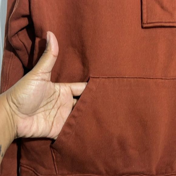 A New Day - Women's Quarter Zip Sweatshirt - Size Medium - Brown - Picture 2 of 6